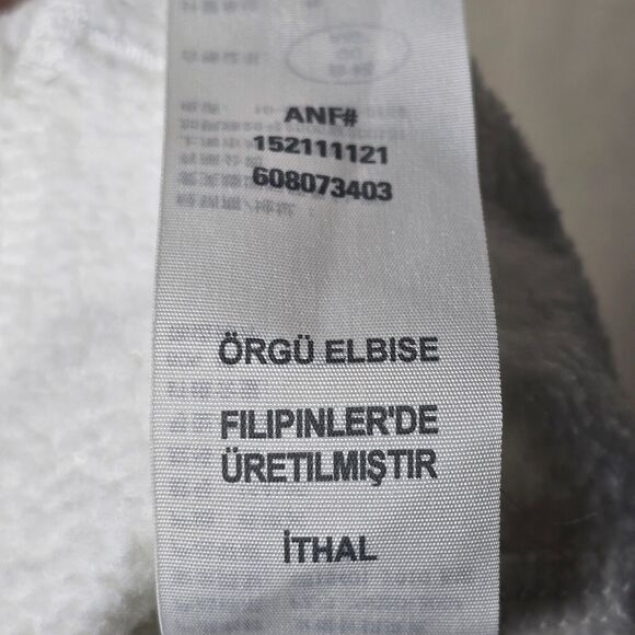 VTG 90s Y2K Abercrombie & Fitch Hoodie Sweatshirt XS Chenille Letters Spell OutA - Picture 16 of 16